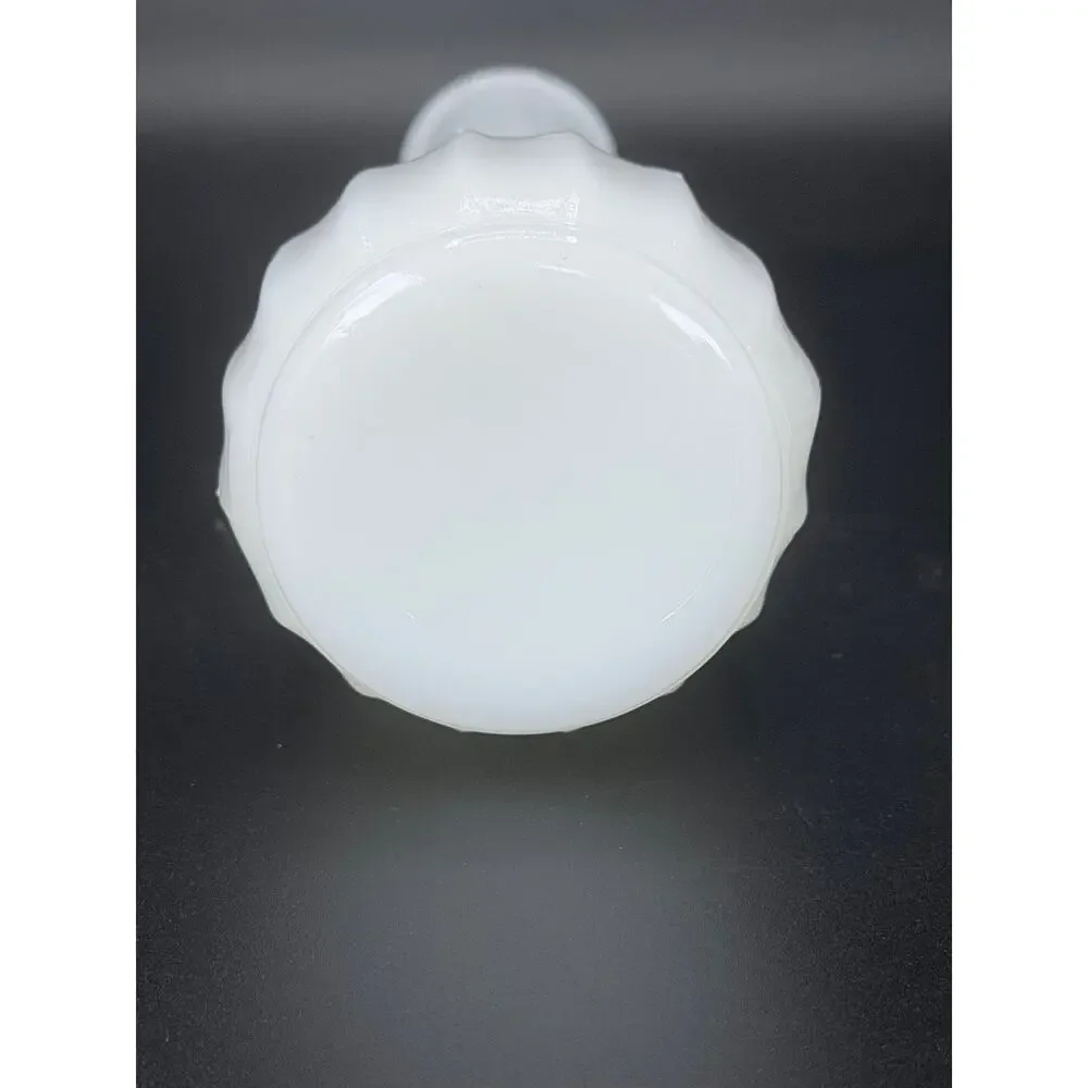 Vintage White Milk Glass Bud Vase 9.25